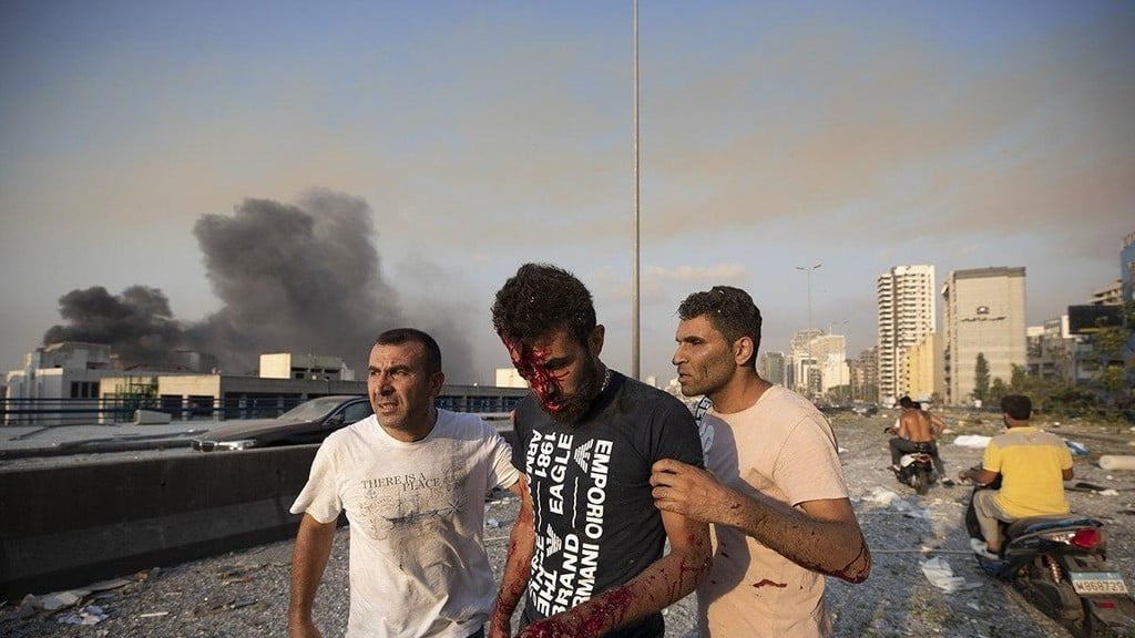 The aftermath of the explosion in Beirut Port on Tuesday נזקים לאחר הפיצוץ בביירות