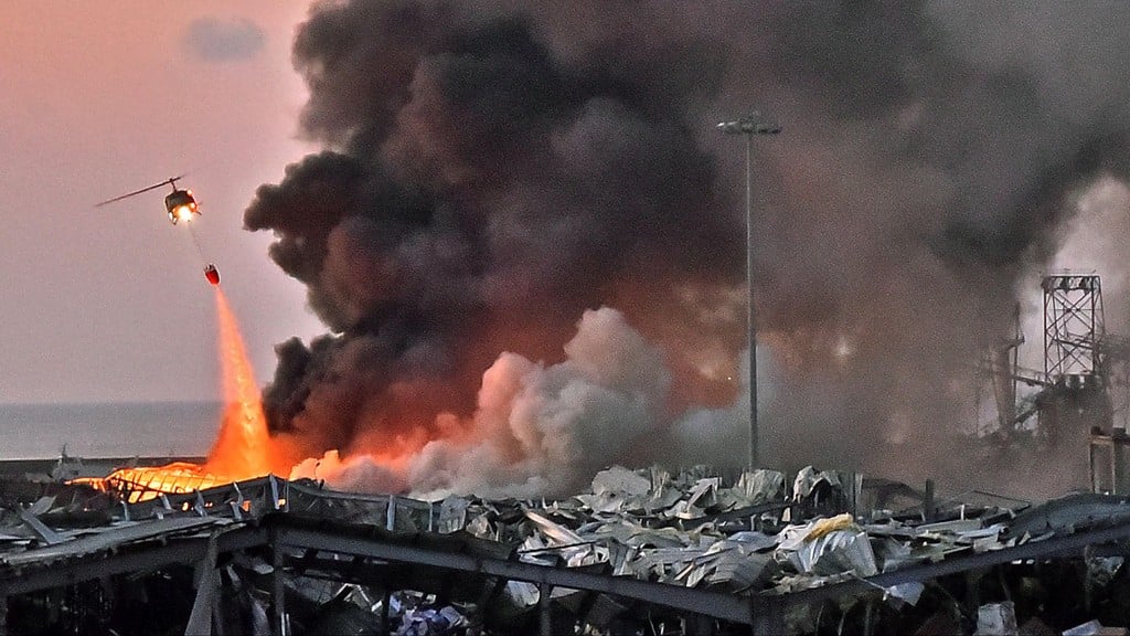 צילום: AFP נזקים לאחר הפיצוץ בביירות
