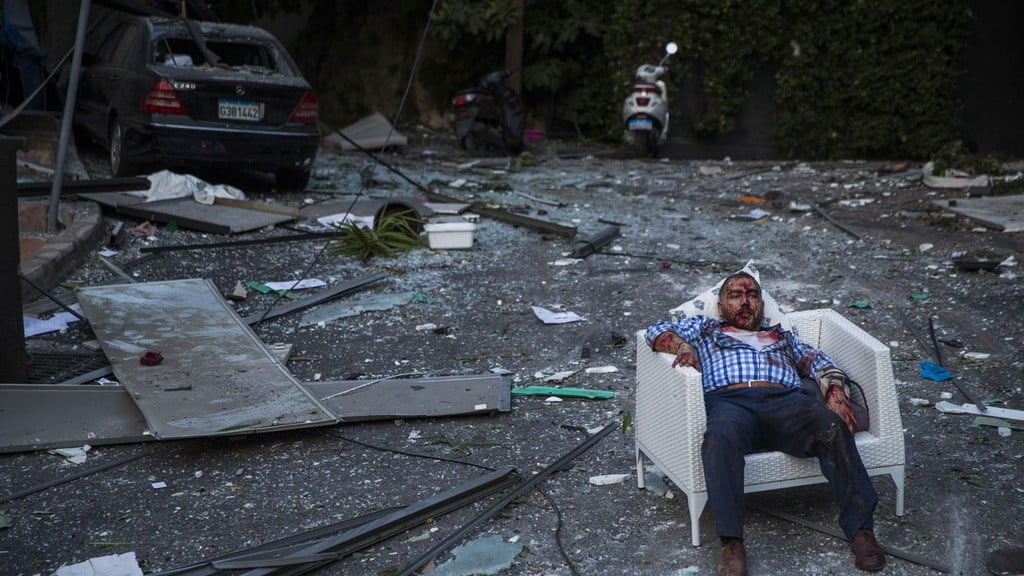 צילום: gettyimages נזקים לאחר הפיצוץ בביירות