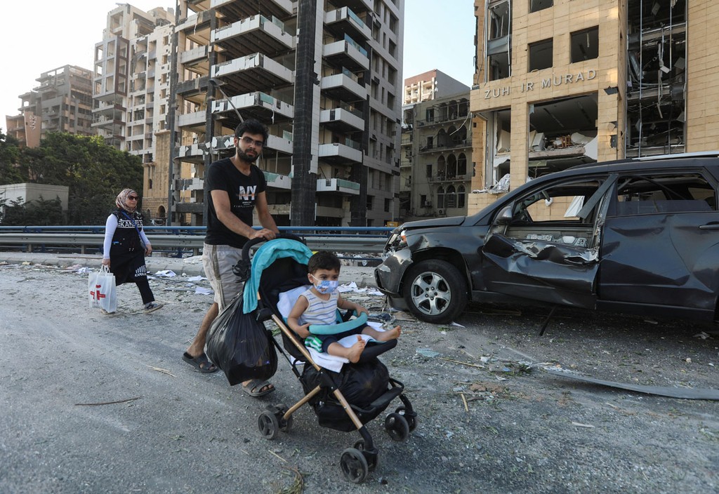 לבנון ביירות אסון פיצוץ נמל אלפי פצועים הבוקר שאחרי