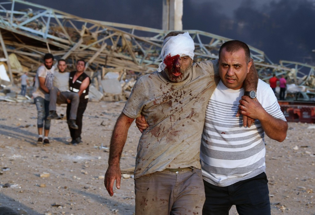 The aftermath of the explosion 