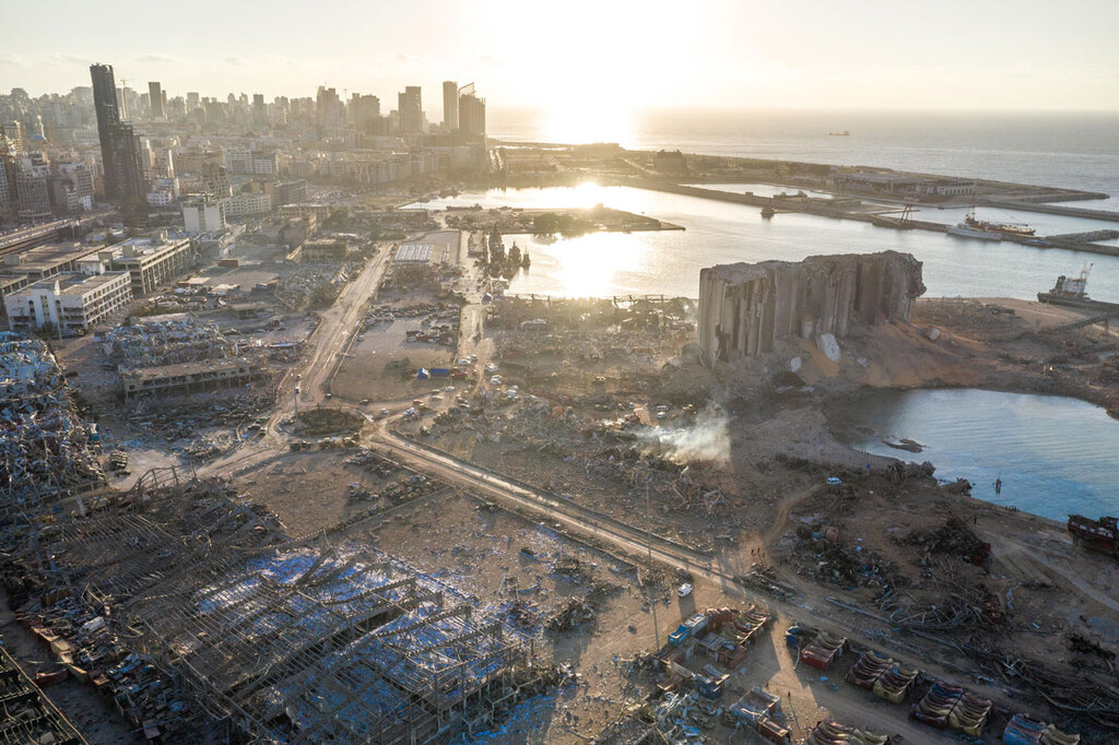 צילום: gettyimages לבנון ביירות פיצוץ אסון נמל