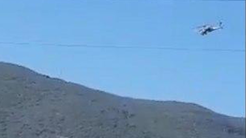 מסוקים חגים מסביב למזל"ט בצפון