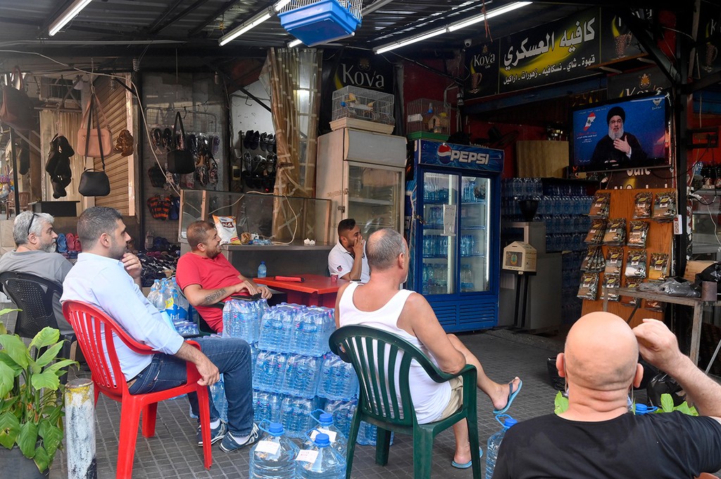 לבנון ביירות אסון פיצוץ נמל צופים בביירות בנאום חסן נסראללה חיזבאללה
