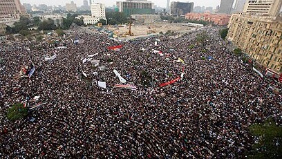 Protests in Cairo's Tahrir Square in 2011 