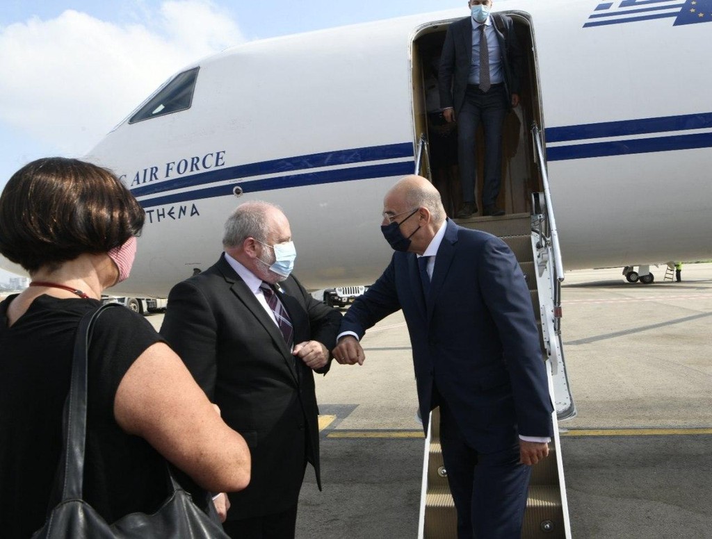 שר החוץ היווני מגיע לישראל, היום (צילום: משרד החוץ ) ניקוס דנדיאס