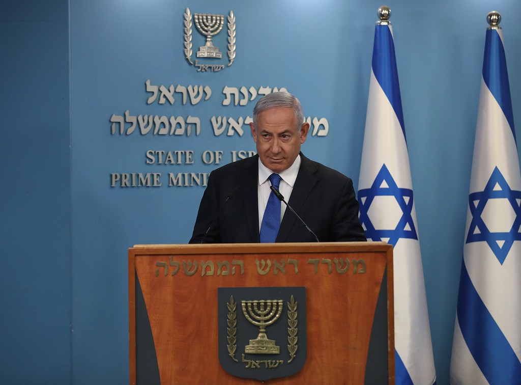 "טראמפ ביקש להמתין עם הריבונות". נתניהו (צילום: יונתן זינדל, פלאש90) בנימין נתניהו