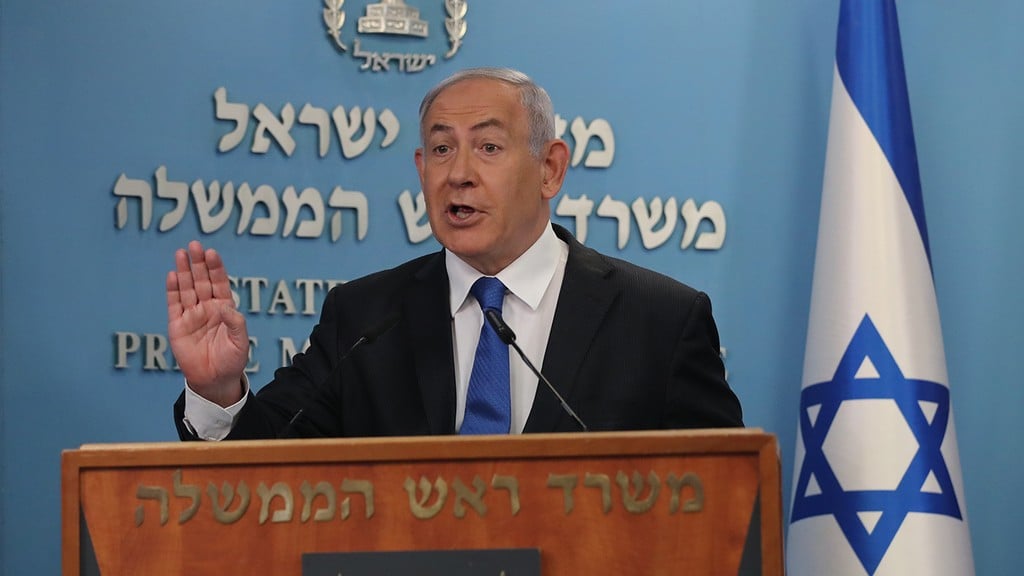 נתניהו מודיע על ההסכם עם איחוד האמירויות (צילום: יונתן זינדל, פלאש90) בנימין נתניהו