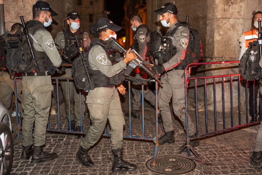 צילום: שלו שלום זירת הפיגוע בשער השבטים בעיר העתיקה בירושלים