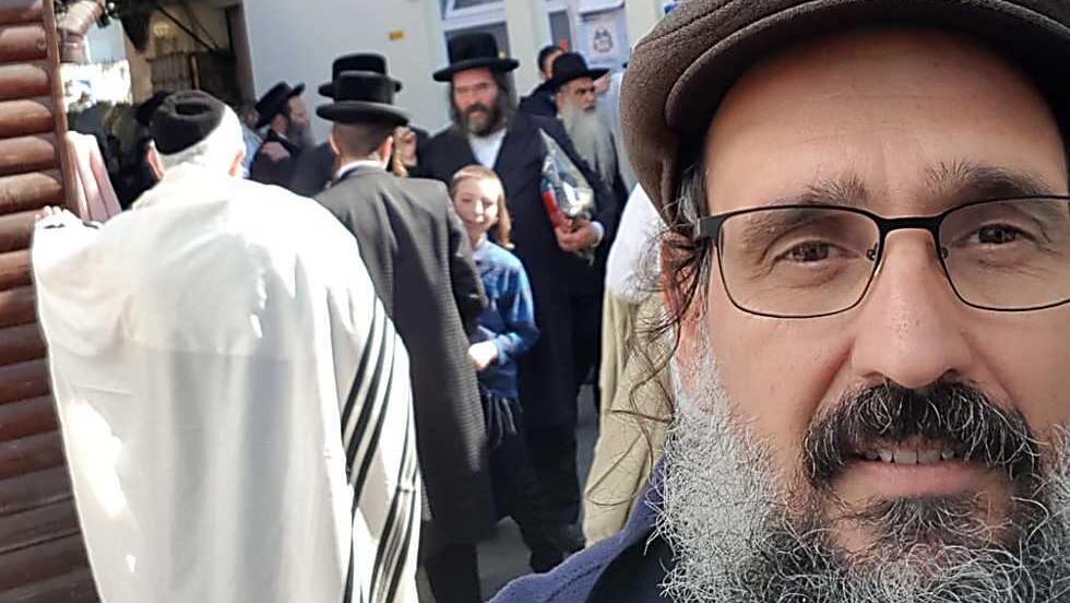 Yitzhak Alman in Uman (Photo: Courtesy) Yitzhak Alman in Uman