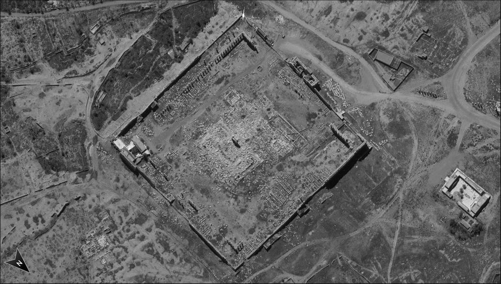 Photo taken by Ofek 16 satellite over Syria showing the ancient city of Palmyra (Photo: Defense Ministry) תמונת לוויין
