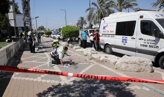 זירת אירוע הדקירה בפתח תקווה