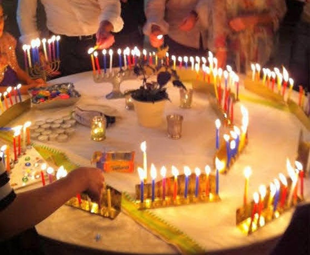 Hanukkah 2010 at the Arazi family home (Photo: Courtesy) Hanukkah 2010 at the Arazi family home