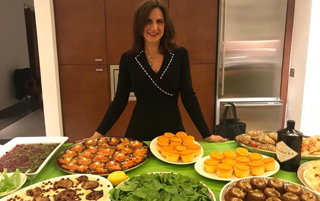 Elli Kriel at a table of sumptuous food she prepared (Photo: Courtesy) Elli Kriel at a table of sumptuous food she prepared