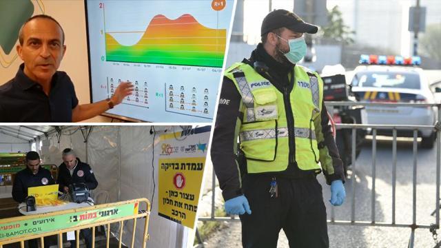 צילום: מוטי קמחי, דוברות המשטרה רוני גמזו פרויקטור קורונה מדד R מדד הדבקה לאומי