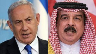   מלך בחריין חמד אל חליפה וראש הממשלה בנימין נתניהו