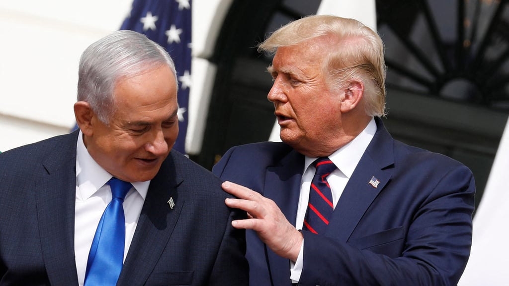 Prime Minister Benjamin Netanyahu and former president Donald Trump at the White House last year (Photo: MCT) דונלד טראמפ בנימין נתניהו חתימת הסכם השלום בין ישראל לאיחוד האמירויות בבית הלבן