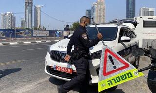 מחסומים בצומת ארלוזרוב בתל אביב לקראת הסגר