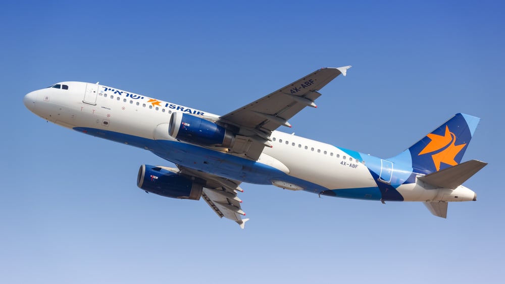 מטוס ישראייר איירבוס A320 (צילום: shutterstock) מטוס ישראייר איירבוס A320
