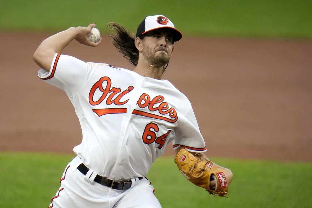 Baltimore Orioles starting pitcher Dean Kremer delivers during the first inning of the team's baseball game against the Boston Red Sox (Photo: AP) Baltimore Orioles starting pitcher Dean Kremer delivers during the first inning of the team's baseball game against the Boston Red Sox
