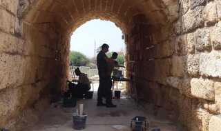 עבודות שימור בגן הלאומי קיסריה