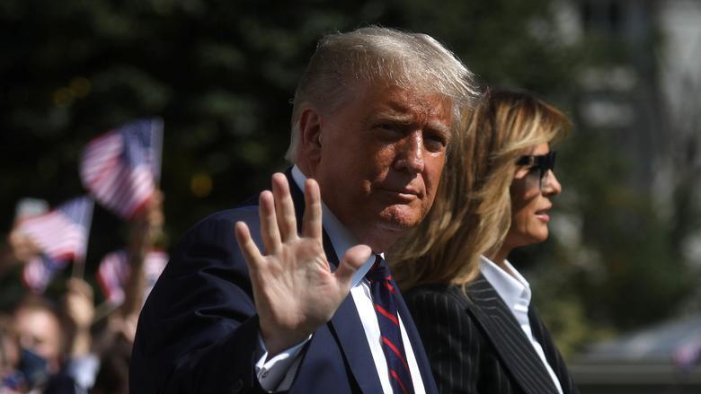 U.S. President Trump and wife Melania depart D.C. for presidential debate on Tuesday 