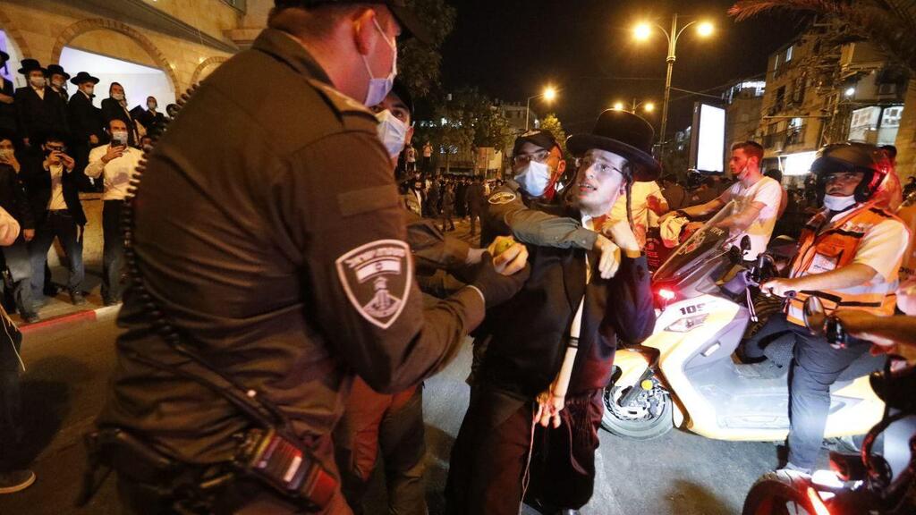 עימותים בתל אביב (צילום: שאול גולן ) עימותים בבני ברק