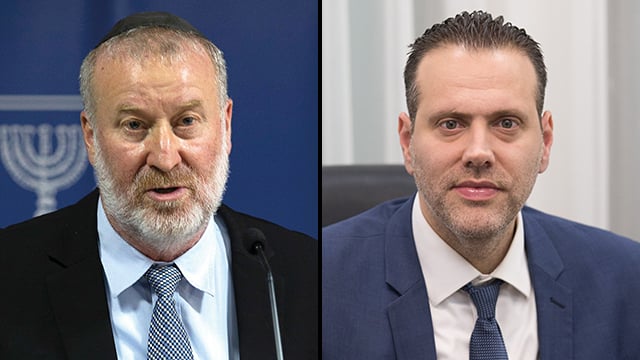 ח"כ מיקי זוהר והיועמ"ש אביחי מנדלבליט (צילום: אלכס קולומויסקי) אביחי מנדלבליט מיקי זוהר