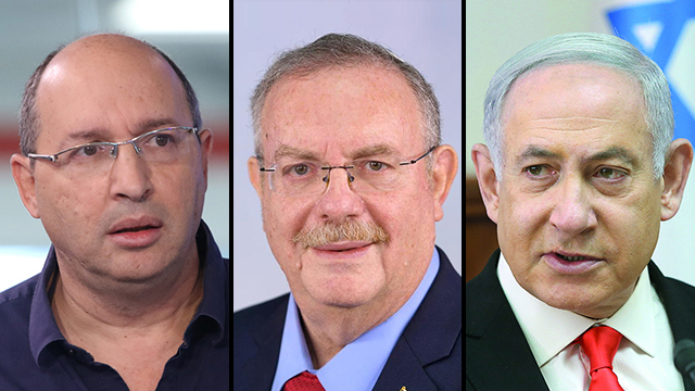 בנימין נתיניהו, דניאל הרשקוביץ ואבי ניסנקורן (צילום: חיים צח, לע"מ, אלכס קולומויסקי, אבי מועלם) בנימין נתיניהו אבי ניסנקורן נציב שירות המדינה פרופסור דניאל הרשקוביץ