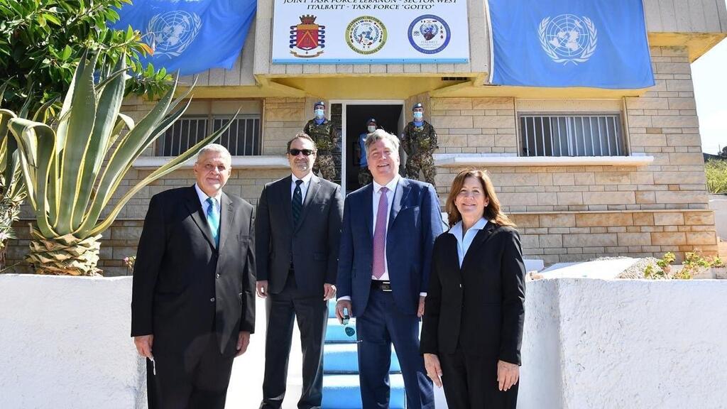 The U.S. delegation to the maritime border talks between Israel and Lebanon (Photo: The Energy Ministry) המשלחה האמריקאית ונציגי האו"ם לשיחות בנקורה