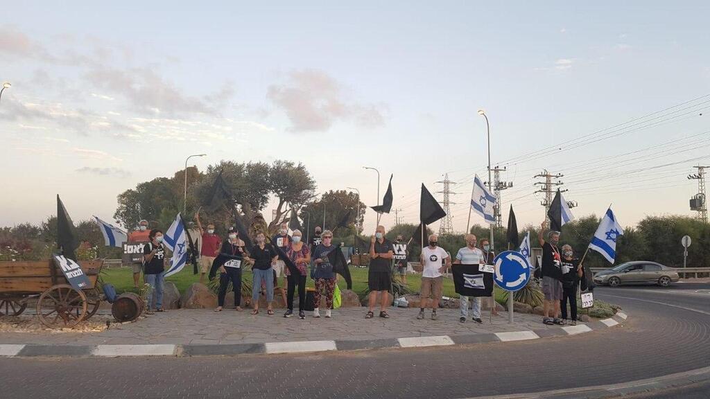 צומת סעד (צילום: הדגלים השחורים) הפגנת הדגלים השחורים בצומת סעד