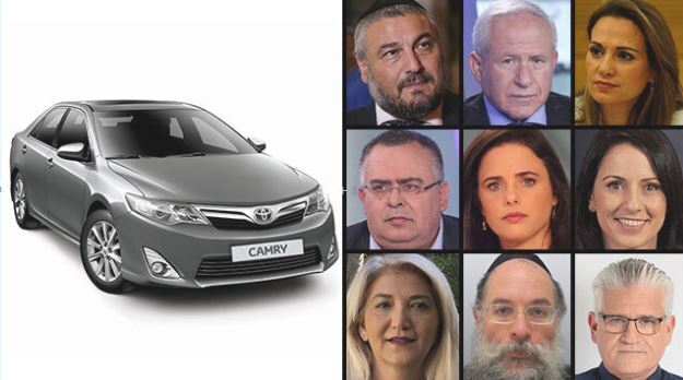 טויוטה קאמרי XLE - הרכב היקר ביותר (צילום: shutterstock, חיים גולדברג/כיכר השבת, שלו שלום, אבי מועלם, אהוד אמיתון/TPS, מתוך אתר הכנסת) משה ארבל, ינון אזולאי, שלמה קרעי, יעקב טסלר, אליהו ברוכי ומיכאל מלכיאלי קיה קרניבל שמונה מושבים רכב רכבים חברי כנסת