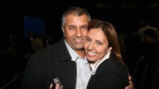 גילה גמליאל עם האח, ראש עיריית גדרה, יואל גמליאל