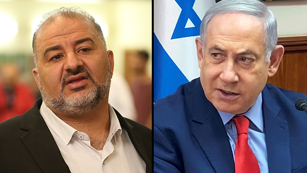 בנימין נתניהו ומנסור עבאס