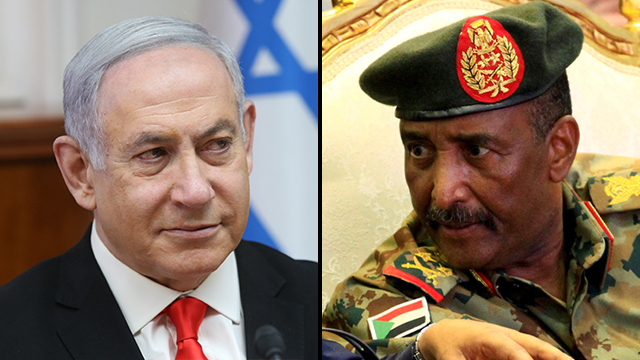  The leaders of Israel and Sudan 