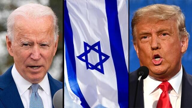 Joe Biden israeli flag Donald Trump U.S. Israel 
