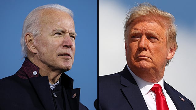Former VP Joe Biden, President Donald Trump 