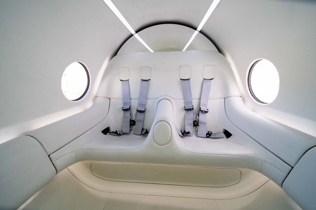 עיצוב עתידני (צילום: Virgin Hyperloop) וירג'ין הייפרלופ