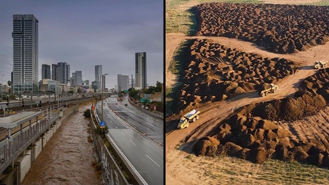 העבודות על מאגר הניקוז, ונחל איילון בסוף השבוע