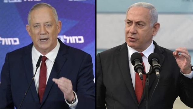 בנימין נתניהו ובני גנץ (צילום: אלעד מלכה, קובי גדעון, לע"מ) בנימין נתניהו ובני גנץ