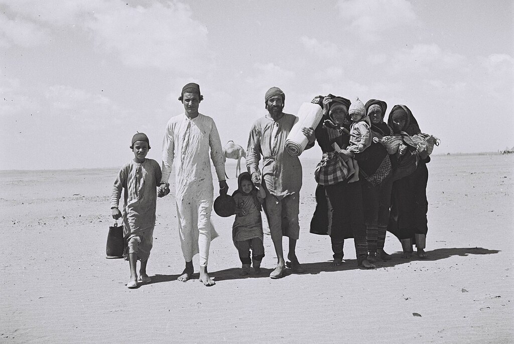 A Jewish Yemenite family leaving Yemen