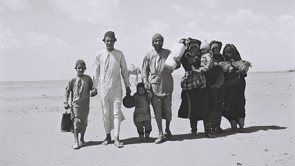 A Jewish Yemenite family leaving Yemen