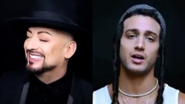 Boy George and Asaf Goren (Photo: YouTube ) אסף גורן, בוי ג'ורג'