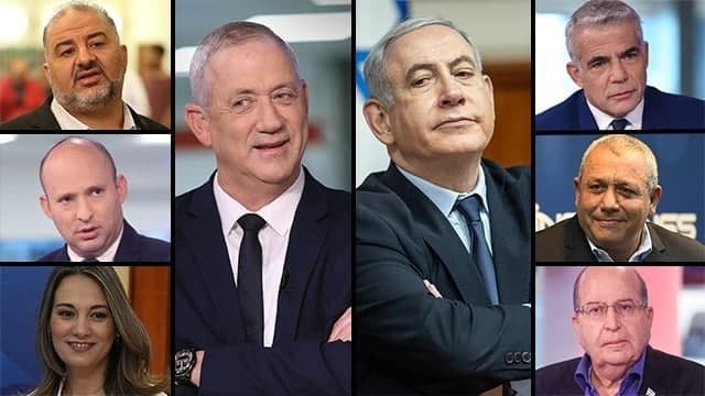 נתניהו וגנץ בנתק - וישראל נערכת לבחירות (צילום: קובי קואנקס, אבי מועלם, אלכס קולומויסקי, יריב כץ, עמית שאבי, מוטי קמחי, אמיל סלאמן) נתניהו וגנץ בנתק - וישראל נערכת לבחירות