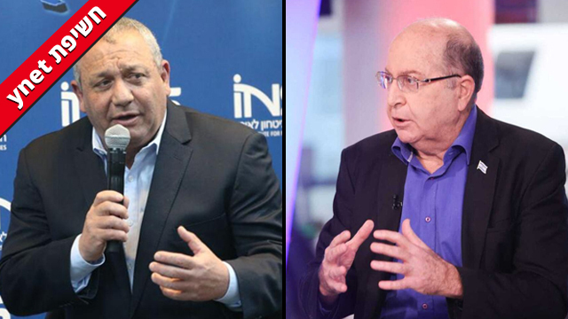 משה יעלון וגדי איזנקוט (צילום: מוטי קמחי, יריב כץ) בוגי יעלון וגדי איזנקוט