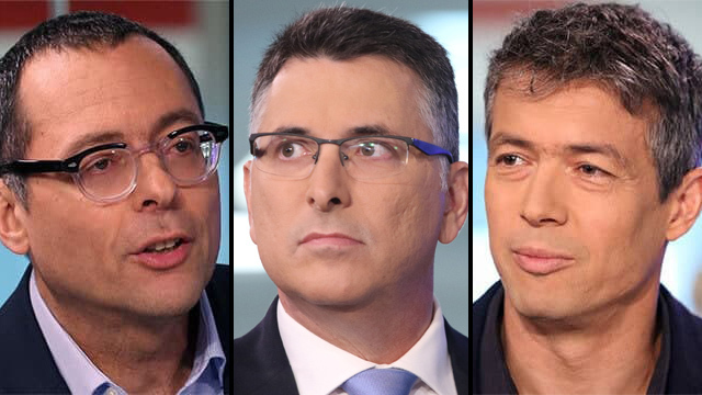 "מי שזינקו בניגוד להבטחות לממשלה של נתניהו היו האזור והנדל" (צילום: אבי מועלם, יריב כץ) יועז הנדל גדעון סער צבי האוזר