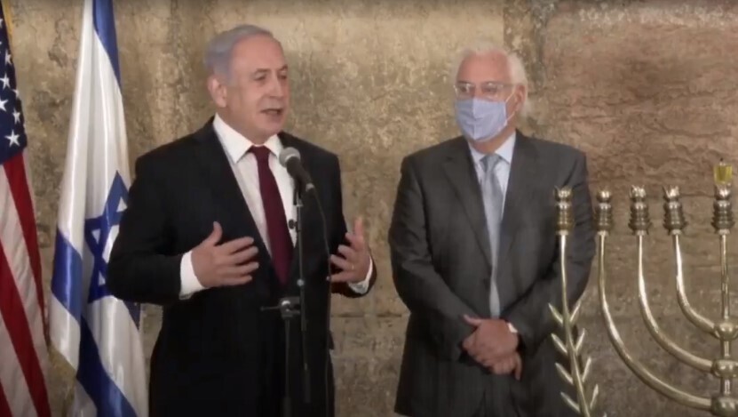 Photo: GPO בנימין נתניהו דייויד פרידמן הדלקת נרות חנוכה