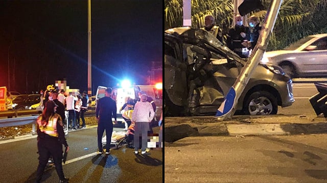 זירות התאונות בעין המפרץ ובבית דגן