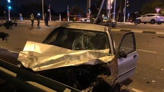 זירת תאונת הדרכים הקטלנית בין מחלף שפירים לבית דגן