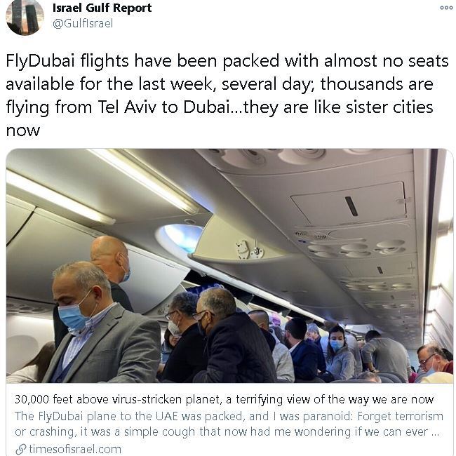 Israelis crowd on to flight to UAE 